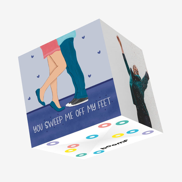 You Sweep Me Off My Feet Confetti-exploding Greetings Card