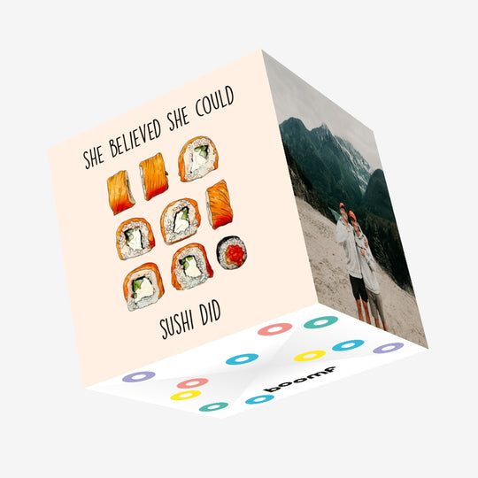Sushi Did Confetti-exploding Greetings Card