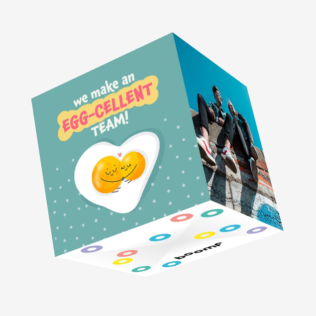 We Make An Egg-Cellent Team Cute Eggs Valentine's Day Confetti-exploding Greetings Card