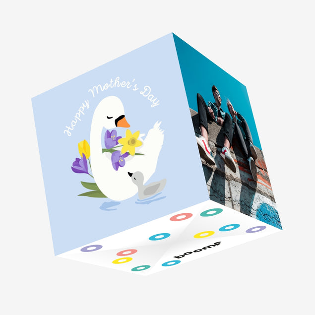 Happy Mother's Day Swan Confetti-exploding Greetings Card