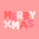 Cute Pink Merry Christmas Card