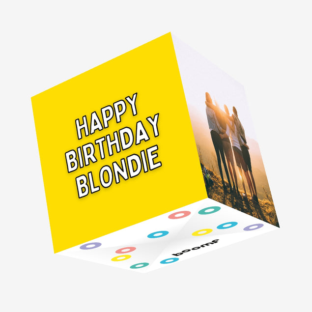 Happy Birthday Blondie Confetti-exploding Greetings Card