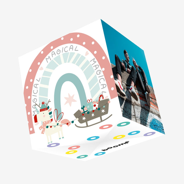 Magical Reindeer Christmas Confetti-exploding Greetings Card