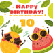 Shining Pineapple And Watermelon Happy 10th Birthday