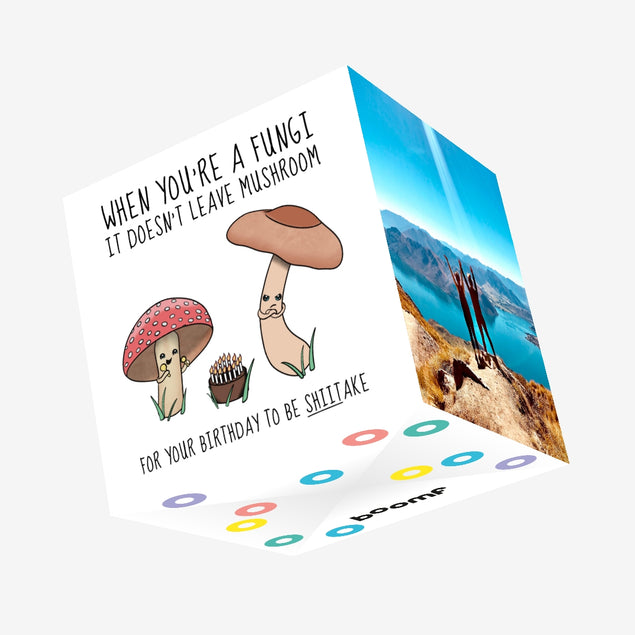 Be Shiitake Birthday Confetti-exploding Greetings Card