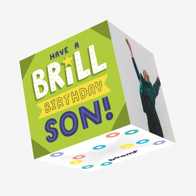 Son Have A Brill Birthday Confetti-exploding Greetings Card