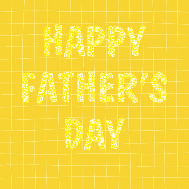 Happy Father's Day Yellow Check Card