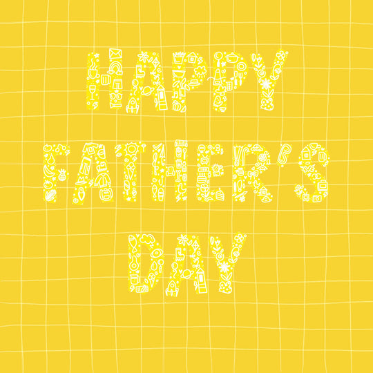 Happy Father's Day Yellow Check Card