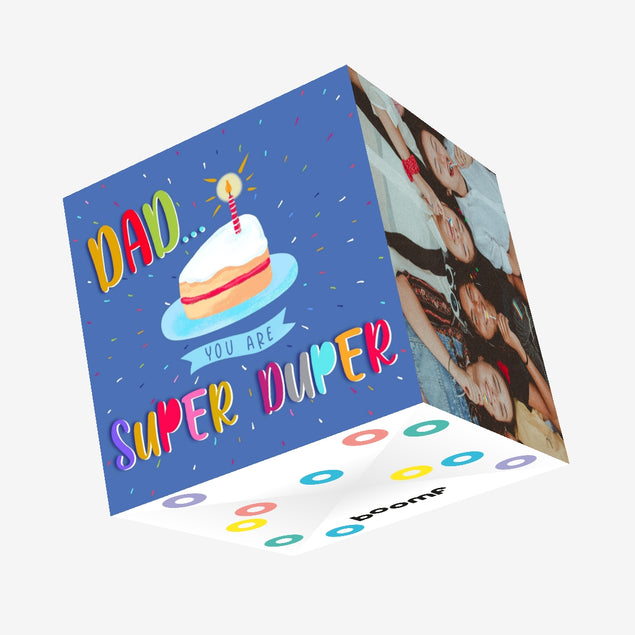 Dad Super Duper Confetti-exploding Greetings Card