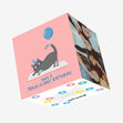 Cat Yogalicious Birthday Confetti-exploding Greetings Card