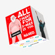 All I Want For Christmas Is You Naked Santa Confetti-exploding Greetings Card