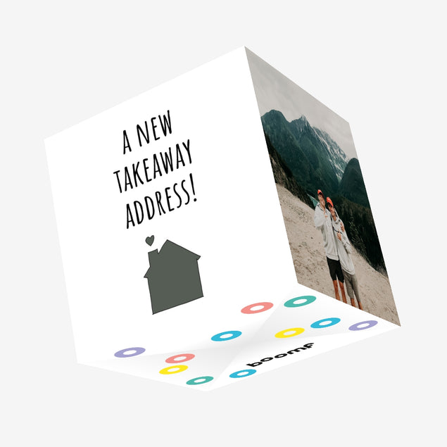 New Takeaway Address New Home Confetti-exploding Greetings Card