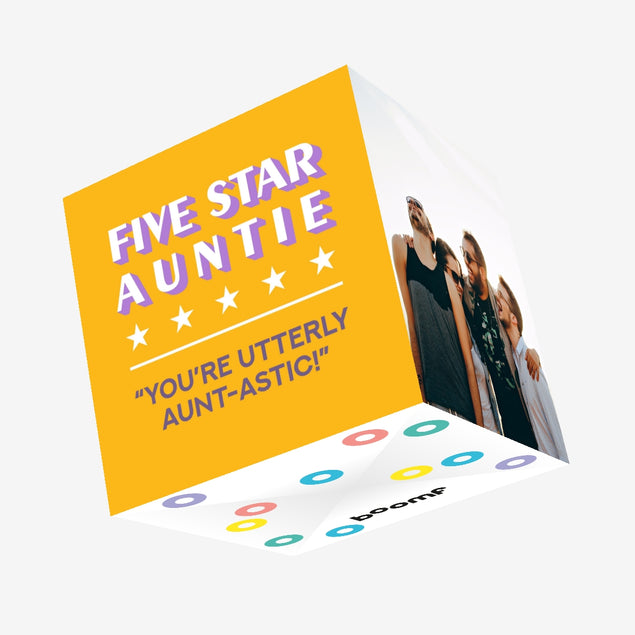Five Star Auntie Confetti-exploding Greetings Card