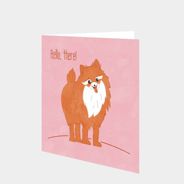 Doggy Hello, There! Pomeranian Card