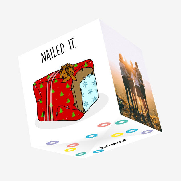 Nailed It Merry Christmas Confetti-exploding Greetings Card