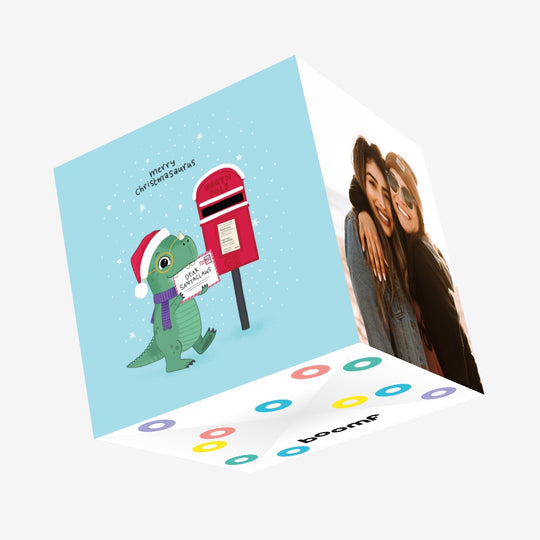 Merry Christmasaurus Confetti-exploding Greetings Card