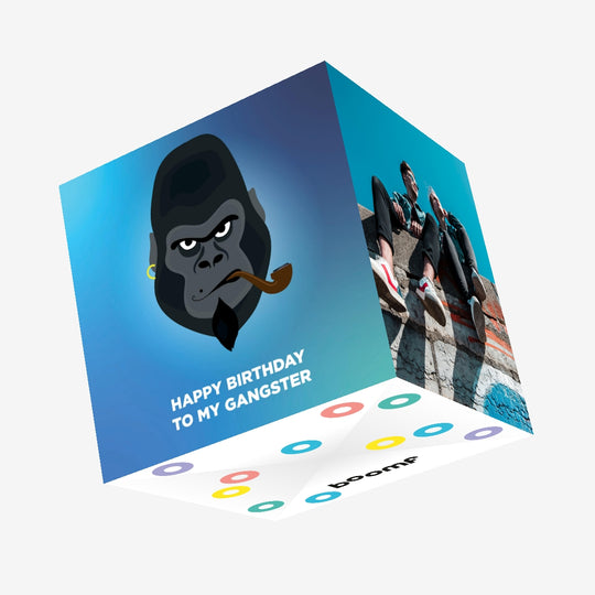 Happy Birthday Gangster Confetti-exploding Greetings Card