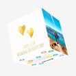 Happy 12th Wedding Anniversary Golden Hearts Confetti-exploding Greetings Card