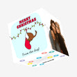 Merry Christmas Dog In A Stocking Confetti-exploding Greetings Card
