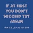 2nd Born Child - Blue Card