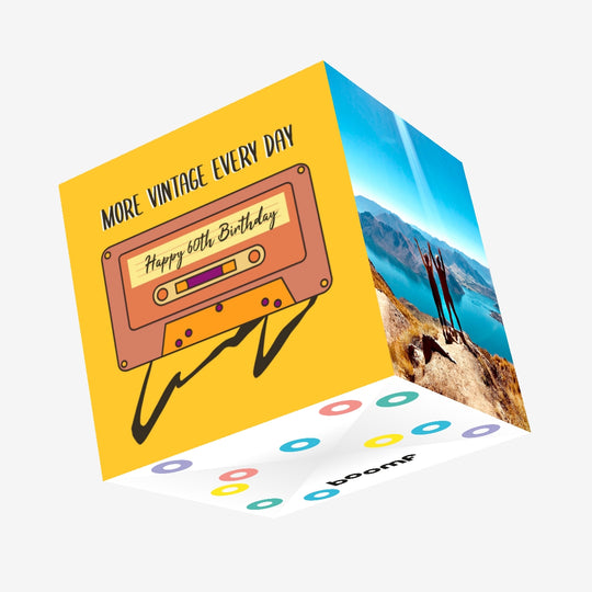 More Vintage Every Day Happy 60th Birthday Confetti-exploding Greetings Card