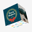 Merry Christmas Wreath Confetti-exploding Greetings Card