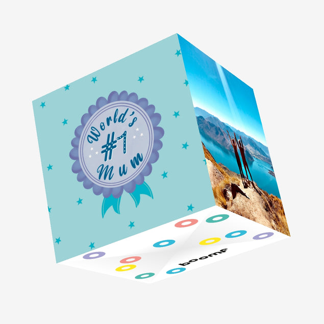 World's #1 Mum Confetti-exploding Greetings Card