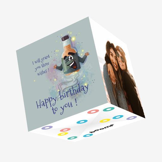 Genie In A Bottle Happy Birthday Confetti-exploding Greetings Card