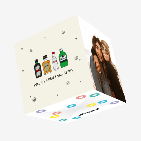 Full Of Christmas Spirit Confetti-exploding Greetings Card