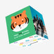 Cute Little Tiger Happy 2nd Birthday Nephew Confetti-exploding Greetings Card