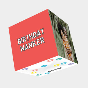 Birthday Wanker Card 3D Cube Card
