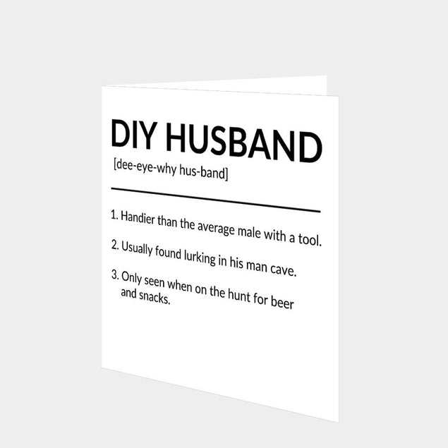 DIY Husband Card
