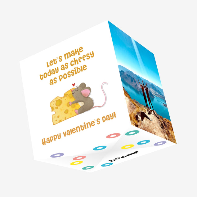 Rat With Cheese Valentine's Day Confetti-exploding Greetings Card