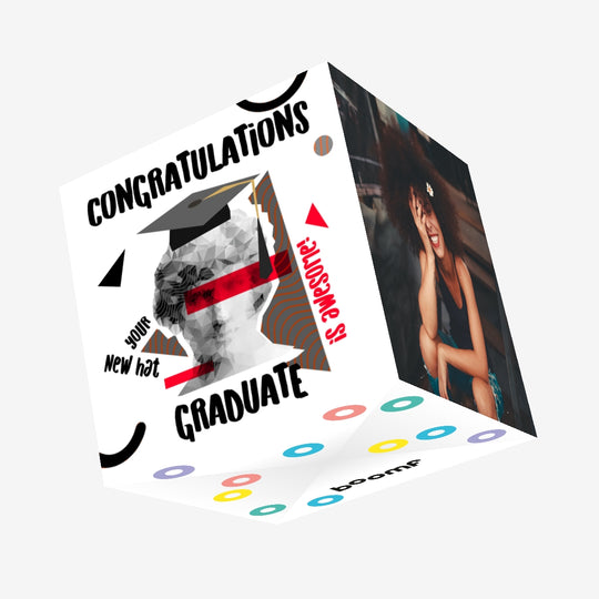 Your New Hat Graduation Confetti-exploding Greetings Card