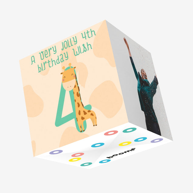 4th Birthday Wish Confetti-exploding Greetings Card