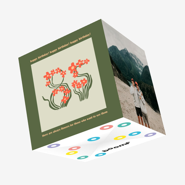 Flowers For Those Who Wants To See Them Happy 85th Birthday Confetti-exploding Greetings Card