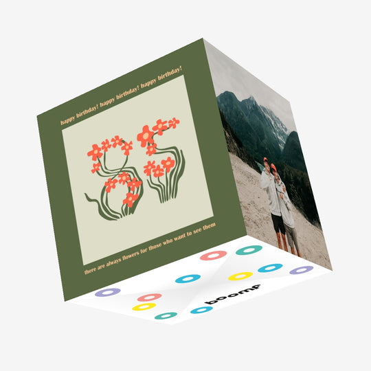 Flowers For Those Who Wants To See Them Happy 85th Birthday Confetti-exploding Greetings Card