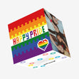 Happy Pride Pixel Heart Confetti-exploding Greetings Card