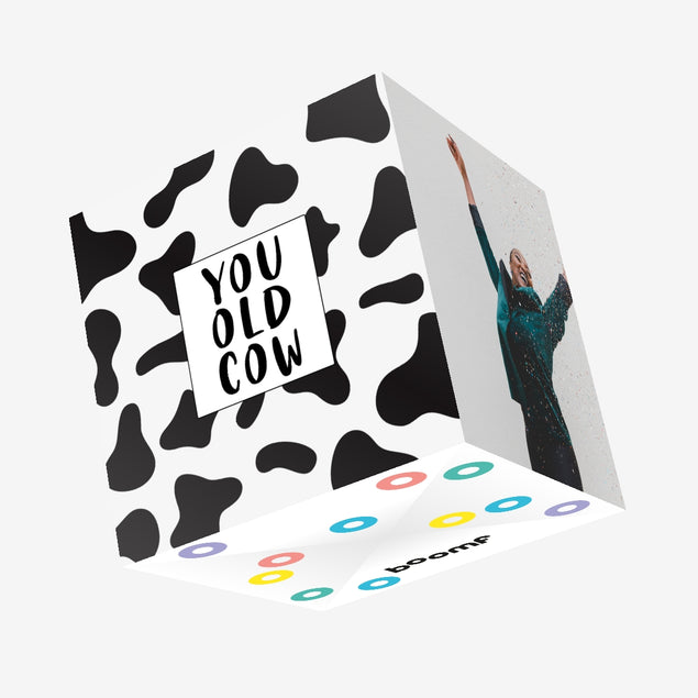 Rude Old Cow Confetti-exploding Greetings Card
