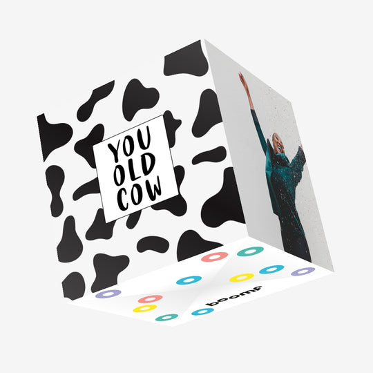 Rude Old Cow Confetti-exploding Greetings Card