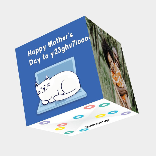 Happy Mother's Day From The Cat Bomb 3D Cube Card