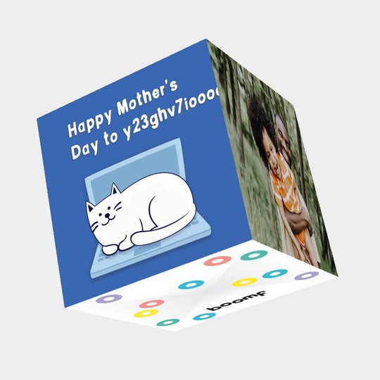 Happy Mother's Day From The Cat Bomb 3D Cube Card