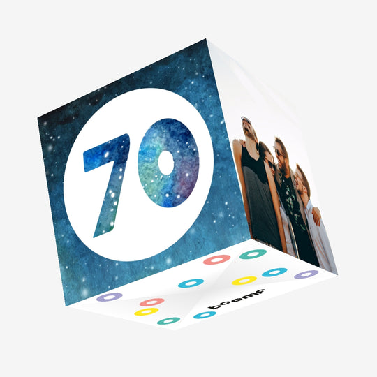 70th Birthday Confetti-exploding Greetings Card