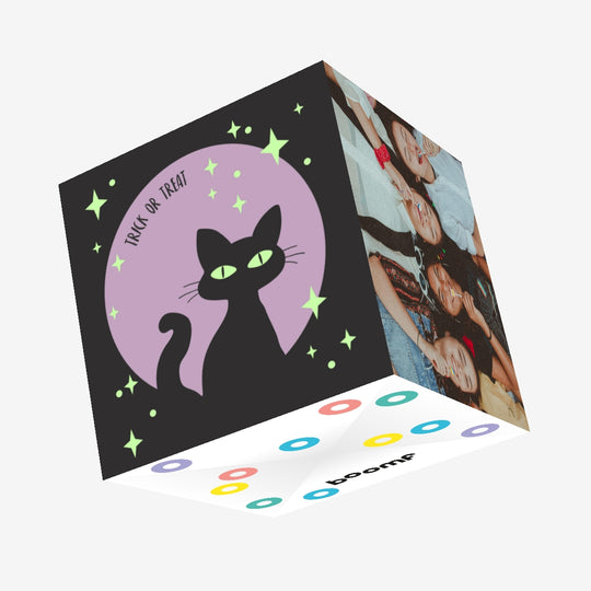 Halloween Cat Trick Or Treat Confetti-exploding Greetings Card