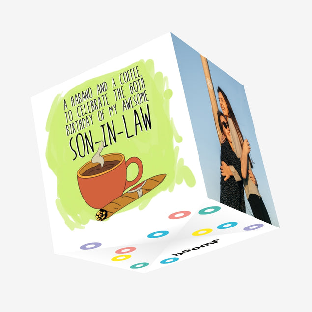 Habano And Coffee Happy Birthday Confetti-exploding Greetings Card