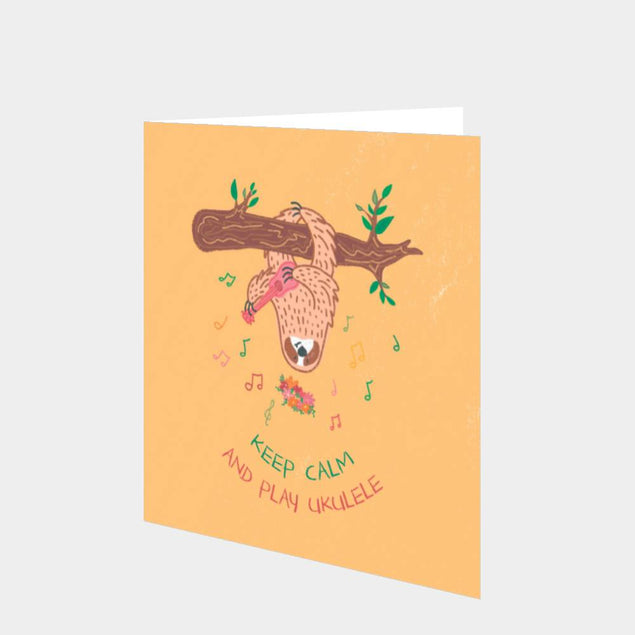 Play Ukulele Orange Card