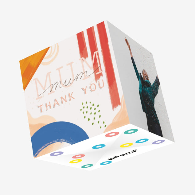 Thank You Mum Paint Confetti-exploding Greetings Card