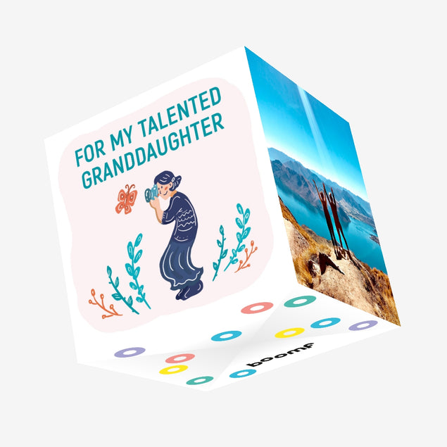 Talented Granddaughter Photography Confetti-exploding Greetings Card