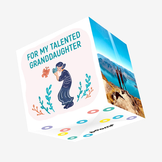 Talented Granddaughter Photography Confetti-exploding Greetings Card