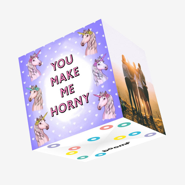 You Make Me Horny Confetti-exploding Greetings Card